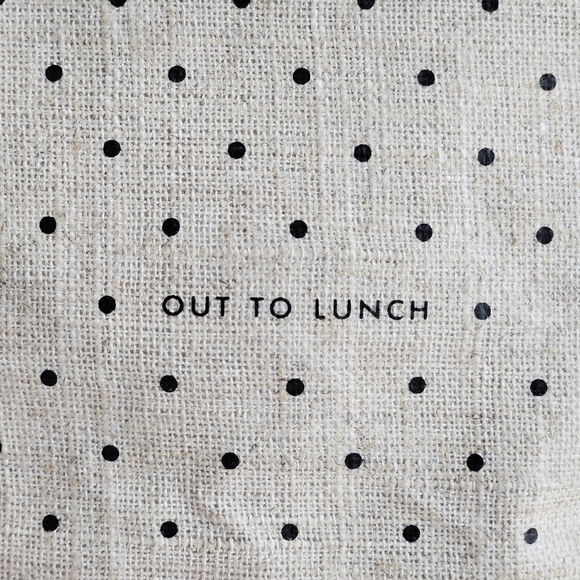 Kate Spade New York Lunch Tote Deco Dots Out to Lunch Coated Linen Cover - Picture 9 of 16